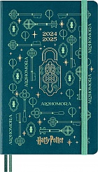 Kalendarz Moleskine 2024-2025 18-miesięczny Harry Potter Alohommora rozmiar L (13x21 cm) Tygodniowy Zielony Twarda oprawa (Moleskine Limited Edition Harry Potter Alohommora Weekly Notebook/Planner 2024/25 Pine Green Large HardCover) - 8056999272142