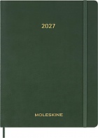 Kalendarz Moleskine 2027 12M rozmiar XXL (bardzo duży 23,5x28,14cm) Wertykalny Tygodniowy Zielony Mirt Miękka oprawa (Moleskine Weekly Vertical Diary/Planner 2027 XXL Myrtle Green Soft Cover) - 8056999278854