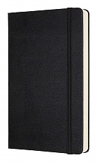 Notatnik Moleskine L duży (13x21cm) Gruby (400 stron) w Kropki Czarny Twarda oprawa (Moleskine Expanded Dotted Notebook 400 Pages Large Black Hard Cover) - 8058647628035