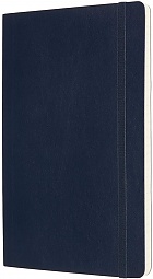 Notatnik Moleskine L duży (13x21cm) w Linie-Czysty Szafirowy / Granatowy Miękka oprawa (Moleskine Ruled-Plain Notebook Large Soft Sapphire Blue) - 8056420852998