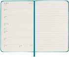 Kalendarz Moleskine 2022-2023 18-miesięczny rozmiar P (kieszonkowy 9x14 cm) Tygodniowy Błękitny / Niebieski Manganowy Twarda oprawa (Moleskine Weekly Notebook Planner 2020/21 Pocket Manganese Blue Hard Cover) - 8056598852776