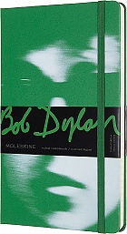 Notatnik Moleskine Bob Dylan L (duży 13x21) w Linie Zielony Twarda oprawa (Moleskine Bob Dylan Limited Edition Notebook Ruled Large Green Hard Cover) - 8053853600516