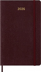 Kalendarz Moleskine 2026 12M rozmiar L (duży 13x21 cm) Tygodniowy sztuczna Skóra Węża Bordeaux Miękka Wegańska Oprawa w Pudełku (Moleskine 2026 Precious and Ethical Weekly Diary/Planner Box 12M Bordeaux Soft Cover) - 8056999276638