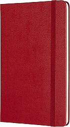 Notatnik Moleskine M średni (11,5x18 cm) Czysty / Gładki Czerwony / Szkarłatny Twarda oprawa (Moleskine Plain Notebook Medium Scarlet Red Hard Cover) - 8058647626642