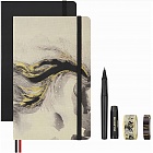 Moleskine Rok Konia Zestaw Kreatywny Notes w Linie, Notatnik Japoński, Długopis Kaweco i 2 Taśmy Washi w Prezentowym Pudełku (Moleskine Limited Edition Year of Horse Creative Set BOX) - 8056999278540
