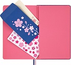 Notatnik Moleskine Sakura L duży (13x21 cm) Czysty Niebieski Płócienna Twarda oprawa (Moleskine Sakura Limited Edition Notebook Plain Large Blue Fabric Hard Cover) - 8056999276188