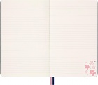 Notatnik Moleskine Sakura L duży (13x21 cm) w Linię Niebieski Płócienna Twarda oprawa (Moleskine Sakura Limited Edition Notebook Ruled Large Blue Fabric Hard Cover) - 8056999276188