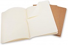 Zestaw 3 zeszytów Moleskine Cahier XL ekstra duże (19x25 cm) Czyste Brązowe Kraftowy Miękka oprawa (Moleskine Cahiers Set of 3 Plain Journals Kraft Brown Soft Cover) - 9788883705069
