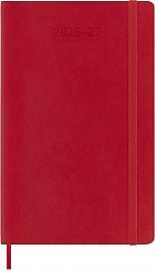 Kalendarz Moleskine 2026-2027 18-miesięczny rozmiar L (duży 13x21 cm) Tygodniowy Czerwony/ Szkarłatny Miękka oprawa (Moleskine Weekly Notebook Planner 26/27 Large Soft Scarlet Red Cover) - 8056999279837