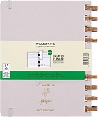 Kalendarz Moleskine Bez Dat 12M rozmiar XL (bardzo duży 19x25 cm) na Spirali Tygodniowy Jasny Beżowy (Moleskine Undated Weekly Planner, 12M, Extra Large, Crush Grape, Hard Cover) - 8056598856378