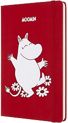 Notatnik Moleskine Muminki L duży (13x21 cm) w Linie Czerwony Twarda oprawa (Moleskine Moomin Notebook Limited Edition Ruled Large Hard Cover Red) - 8053853603494