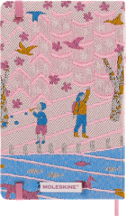 Notatnik Moleskine Sakura L duży (13x21 cm) w Linie Różowa Tekstylna Twarda oprawa do Strzyżenia w eleganckim Tekstylnym Pudełku (Moleskine Sakura Ruled Collector\'s Box With customizable SNIP SNAP textile cover by Yuri Himuro) - 8056598851489