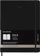 Kalendarz Moleskine 2023 12M PRO rozmiar XL (bardzo duży 19x25 cm) Wertykalny Tygodniowy Czarny Twarda oprawa (Moleskine Weekly Vertical 2023 PRO Planner Extra Large Black Hard Cover) - 8056598851021