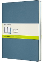 Zestaw 3 zeszytów Moleskine Cahier XL ekstra duże (19x25 cm) Czyste Niebieskie Brisk Miękka oprawa (Moleskine Cahiers Extra Large Brisk Blue Set of 3 Ruled Journals)