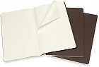 Zestaw 3 zeszytów Moleskine Cahier L duże (13x21 cm) Czyste Brąz Kawowy Miękka oprawa (Moleskine Cahiers Set of 3 Plain Journals Coffee Brown Soft Cover) - 8055002855266