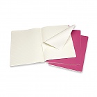 Zestaw 3 zeszytów Moleskine Cahier XL ekstra duże (19x25 cm) w Linie Różowe Kinetic Miękka oprawa (Moleskine Cahiers Extra Large Kinetic Pink Set of 3 Ruled Journals) - 8058647629667