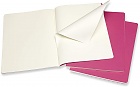 Zestaw 3 zeszytów Moleskine Cahier XL ekstra duże (19x25 cm) Czyste Różowe Kinetic Miękka oprawa (Moleskine Cahiers Set of 3 Plain Journals Kinetic Pink Soft Cover) - 8058647629698
