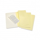 Zestaw 3 zeszytów Moleskine Cahier L duże (13x21 cm) Czyste Delikatnie Żółte Miękka oprawa (Moleskine Cahiers Large Tender Yellow Set of 3 Plain Journals) - 8058647629742