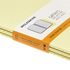 Zestaw 3 zeszytów Moleskine Cahier L duże (13x21 cm) w Linie Delikatnie Żółte Miękka oprawa (Moleskine Cahiers Large Tender Yellow Set of 3 Ruled Journals Soft Cover) - 8058647629711