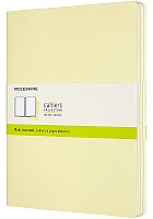 Zestaw 3 zeszytów Moleskine Cahier XL ekstra duże (19x25 cm) Czyste Delikatnie Żółte Miękka oprawa (Moleskine Cahiers Extra Large Tender Yellow Set of 3 Plain Journals) - 8058647629759