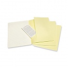 Zestaw 3 zeszytów Moleskine Cahier XL ekstra duże (19x25 cm) w Linie Delikatnie Żółte Miękka oprawa (Moleskine Cahiers Set of 3 Ruled Journals Tender Yellow Soft Cover) - 8058647629728