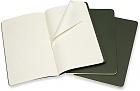 Zestaw 3 zeszytów Moleskine Cahier L duże (13x21 cm) w Linie Zielony Mirt Miękka oprawa (Moleskine Cahiers Set of 3 Squared Journals Myrtle Green Soft Cover) - 8055002855273