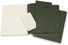 Zestaw 3 zeszytów Moleskine Cahier XL ekstra duże (19x25 cm) w Linie Zielony Mirt Miękka oprawa (Moleskine Cahiers Set of 3 Ruled Journals Myrtle Green Soft Cover) - 8055002855334