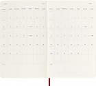 Kalendarz Moleskine 2023 12M rozmiar L (duży 13x21 cm) Dzienny Czerwony/Szkarłatny Miękka oprawa (Moleskine Daily Notebook Diary/Planner 2023 Large Scarled Red Soft Cover) - 8056420859669