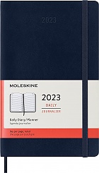 Kalendarz Moleskine 2023 12M rozmiar L (duży 13x21 cm) Dzienny Niebieski/Szafirowy Miękka oprawa (Moleskine Daily Notebook Diary/Planner 2023 Large Sapphire Blue Soft Cover) - 8056420859621