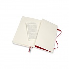 Notatnik Moleskine L duży (13x21cm) Gruby (400 stron) Czysty Czerwony Miękka oprawa (Moleskine Expanded Plain Notebook 400 Pages Large Scarlet Red Soft Cover) - 8053853606228