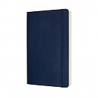 Notatnik Moleskine L duży (13x21cm) Gruby (400 stron) w Linie Granatowy Miękka oprawa (Moleskine Expanded Ruled Notebook 400 Pages Large Sapphire Blue Soft Cover) - 8053853606259