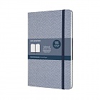 Notatnik Tekstylny Moleskine Blend L (duży 13x21 cm) w Linie Niebieski Jodełka Twarda Oprawa  (Moleskine Blend Ruled Blue Notebook Large) - 8056420851861