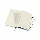 Notatnik Tekstylny Moleskine Blend L (duży 13x21 cm) w Kropki Niebieski Jodełka Twarda Oprawa (Moleskine Blend Collection Dotted Notebook Large Harringtonbone Blue Hard Cover) - 8056420851908