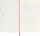 Kalendarz Moleskine 2025-2026 18-miesięczny rozmiar L (duży 13x21 cm) Tygodniowy Czerwony/ Szkarłatny Miękka oprawa (Moleskine Weekly Notebook Planner 25/26 Large Soft Scarlet Red Cover) - 8056999275433