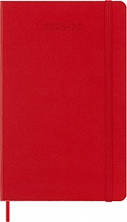 Kalendarz Moleskine 2025-2026 18-miesięczny rozmiar L (duży 13x21 cm) Tygodniowy Czerwony/ Szkarłatny Twarda oprawa (Moleskine Weekly Notebook Planner 2025/26 Large Hard Scarlet Red Cover) - 8056999275402