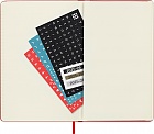 Kalendarz Moleskine 2025-2026 18-miesięczny rozmiar L (duży 13x21 cm) Tygodniowy Czerwony/ Szkarłatny Twarda oprawa (Moleskine Weekly Notebook Planner 2025/26 Large Hard Scarlet Red Cover) - 8056999275402