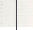 Kalendarz Moleskine 2025-2026 18-miesięczny rozmiar L (duży 13x21 cm) Tygodniowy Niebieski Ciemny/ Szafirowy Twarda oprawa (Moleskine Weekly Notebook Planner 2025/26 Large Hard Sapphire Blue Cover) - 8056999275389