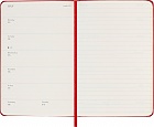Kalendarz Moleskine 2025-2026 18-miesięczny rozmiar P (kieszonkowy 9x14 cm) Tygodniowy Czerwony/ Szkarłatny Twarda oprawa (Moleskine Weekly Horizontal Notebook Diary/Planner 2025/26 Pocket Hard Scarlet Red Cover) - 8056999275457