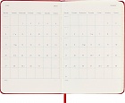 Kalendarz Moleskine 2025-2026 18-miesięczny rozmiar P (kieszonkowy 9x14 cm) Tygodniowy Czerwony/ Szkarłatny Twarda oprawa (Moleskine Weekly Horizontal Notebook Diary/Planner 2025/26 Pocket Hard Scarlet Red Cover) - 8056999275457