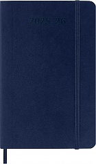Kalendarz Moleskine 2025-2026 18-miesięczny rozmiar P (kieszonkowy 9x14 cm) Tygodniowy Niebieski/ Szafirowy Miękka oprawa (Moleskine Weekly Notebook Planner 2025/26 P Pocket Sapphire Blue Soft Cover) - 8056999275464