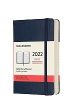 Kalendarz Moleskine 2022 12M rozmiar P (kieszonkowy 9x14 cm) Dzienny Niebieski/Szafirowy Twarda oprawa (Moleskine Daily Notebook Diary/Planner 2022 Pocket Sapphire Blue Hard Cover) - 8056420855647