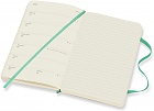 Kalendarz Moleskine 2022 12M rozmiar P (kieszonkowy 9x14 cm) Tygodniowy Lodowa Zieleń Miękka oprawa (Moleskine Weekly Notebook Diary/Planner 2022 Pocket Ice Green Soft Cover) - 8056420858648