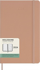 Kalendarz Moleskine 2024 12M rozmiar L (duży 13x21 cm) Tygodniowy Brązowy Piaskowy Twarda oprawa (Moleskine Weekly Notebook Diary/Planner 2024 Large Sandy Brown Hard Cover) - 8056598857177