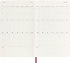 Kalendarz Moleskine 2024 12M rozmiar L (duży 13x21 cm) Dzienny Czerwony/Szkarłatny Miękka oprawa (Moleskine Daily Notebook Diary/Planner 2024 Large Scarled Red Soft Cover) - 8056598856521