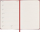 Kalendarz Moleskine 2024 12M rozmiar P (kieszonkowy 9x14 cm) Tygodniowy Czerwony/Szkarłatny Twarda oprawa (Moleskine Weekly Notebook Diary/Planner 2024 Pocket Scarlet Red Hard Cover) - 8056598856705