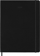 Kalendarz Moleskine 2024 12M PRO rozmiar XL (bardzo duży 19x25 cm) Wertykalny Tygodniowy Czarny Twarda oprawa (Moleskine Weekly Vertical 2024 PRO Planner Extra Large Black Hard Cover) - 8056598856606
