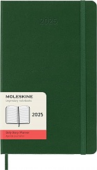 Kalendarz Moleskine 2025 12M rozmiar L (duży 13x21 cm) Dzienny Zielony Mirt Twarda oprawa (Moleskine Daily Notebook Diary/Planner 2025 Large Myrtle Green Hard Cover) - 8056999270766