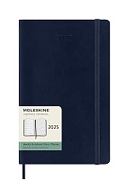 Kalendarz Moleskine 2025 12M rozmiar L (duży 13x21 cm) Tygodniowy Niebieski/ Szafirowy Twarda oprawa (Moleskine Weekly Notebook Diary/Planner 2025 Large Sapphire Blue Hard Cover) - 8056999270261