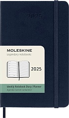 Kalendarz Moleskine 2025 12M rozmiar L (duży 13x21 cm) Tygodniowy Niebieski/ Szafirowy Twarda oprawa (Moleskine Weekly Notebook Diary/Planner 2025 Large Sapphire Blue Hard Cover) - 8056999270261
