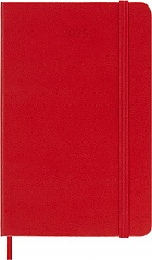 Kalendarz Moleskine 2025 12M rozmiar P (kieszonkowy 9x14 cm) Dzienny Czerwony/Szkarłatny Twarda oprawa (Moleskine Daily Notebook Diary/Planner 2025 Pocket Scarlet Red Hard Cover) - 8056999270209